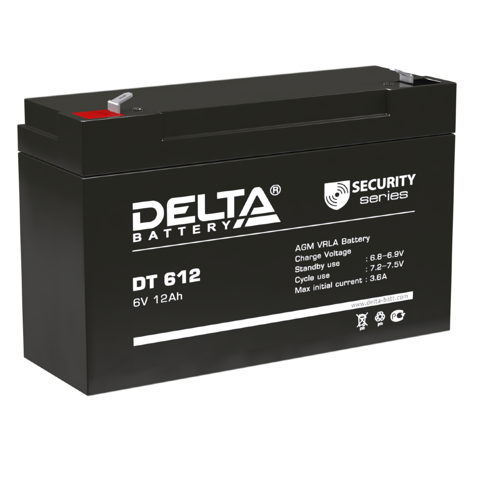 Все АКБ Delta DT 612 Аккумулятор герметичный свинцово-кислотный видеонаблюдения в магазине Vidos Group