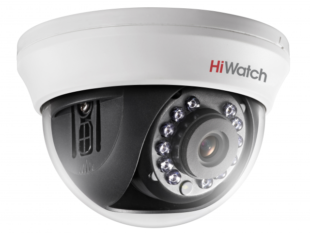 Все HiWatch DS-T201 (2.8 mm) 2 MPx внутренняя купольная HD-TVI камера с ИК-подсветкой до 20м видеонаблюдения в магазине Vidos Group