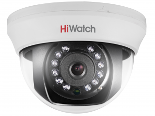 Все HiWatch DS-T201 (2.8 mm) 2 MPx внутренняя купольная HD-TVI камера с ИК-подсветкой до 20м видеонаблюдения в магазине Vidos Group