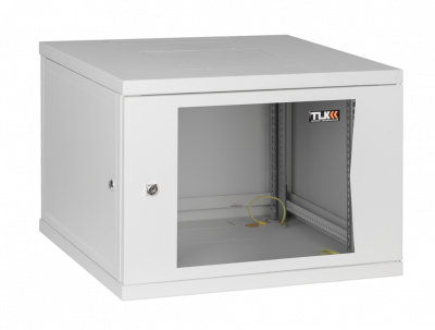 TLK TWP-WG-095445-G-GY настенный цельносварной шкаф 19", 9U,стеклянная дверь,Ш540хВ439хГ450мм