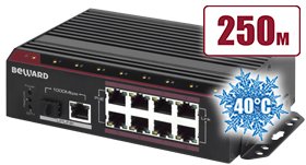 Все Коммутатор Ethernet с поддержкой PoE Beward STP-811HPv2 видеонаблюдения в магазине Vidos Group