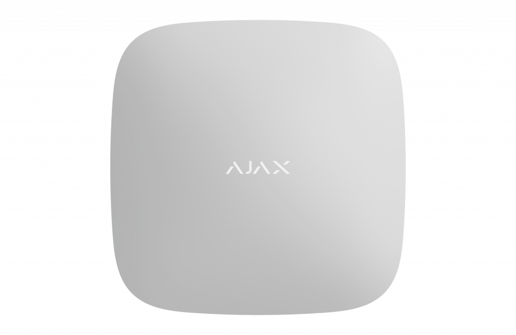 Все Ajax Hub Plus (W) Интеллектуальная централь - 4 канала связи (2SIM, 3G+Ethernet+WiFi) видеонаблюдения в магазине Vidos Group
