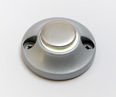 JSBo 20.0.Off-(On) Серый металлик кнопка выхода накладная с подсветкой