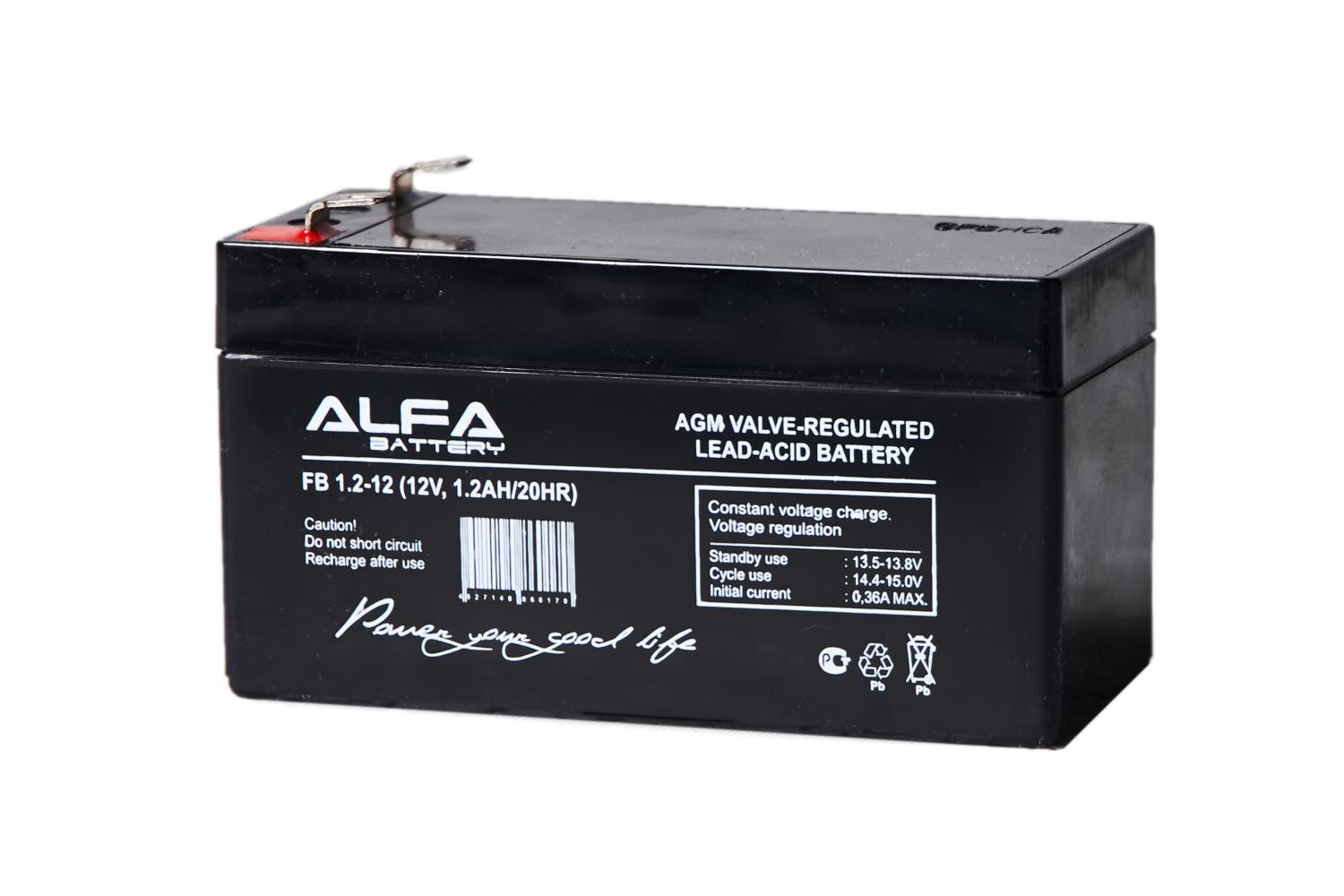 Все АКБ ALPHA 12В-1,2А/ч Аккумулятор видеонаблюдения в магазине Vidos Group
