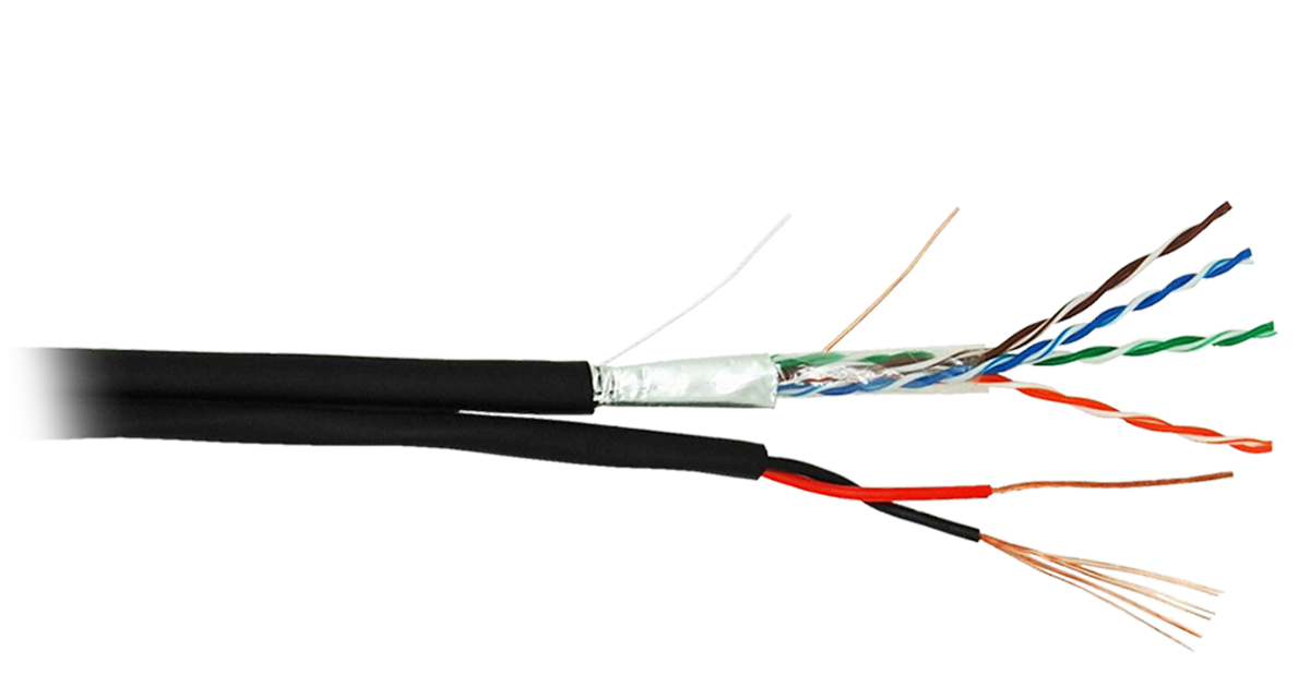 Все NETLAN EC-UF004-5E-PC050-PE-BK кабель видеонаблюдения в магазине Vidos Group