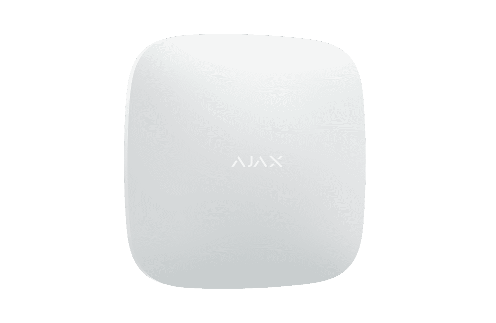 Все Ajax Hub 2 Plus (W) Интеллектуальная централь - 4 канала связи (2SIM, 3G+Ethernet+WiFi) видеонаблюдения в магазине Vidos Group