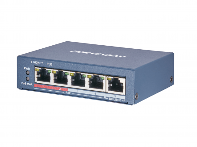 Все HikVision DS-3E0105P-E(B) Коммутатор неуправляемый видеонаблюдения в магазине Vidos Group