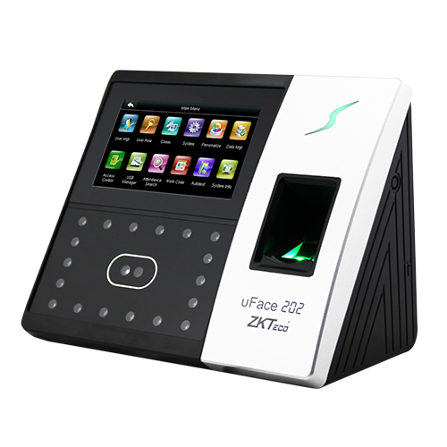Все ZKTeco гибридный терминал с распознаванием лиц и отпечатков пальцев uface202 видеонаблюдения в магазине Vidos Group
