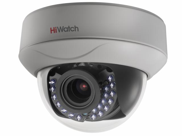 Все HiWatch DS-T207 (2.8-12 mm) 2 MPx внутренняя купольная HD-TVI камера с ИК-подсветкой до 30м видеонаблюдения в магазине Vidos Group