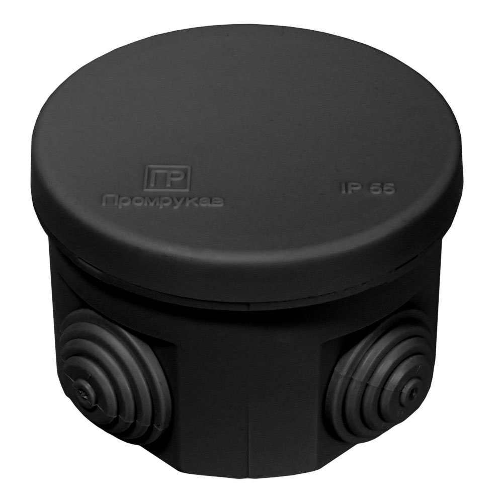 Все Коробка распределительная 40-0110-9005 для о/п безгалогенная (HF) черная 70х50 (132шт/кор) Промрукав видеонаблюдения в магазине Vidos Group