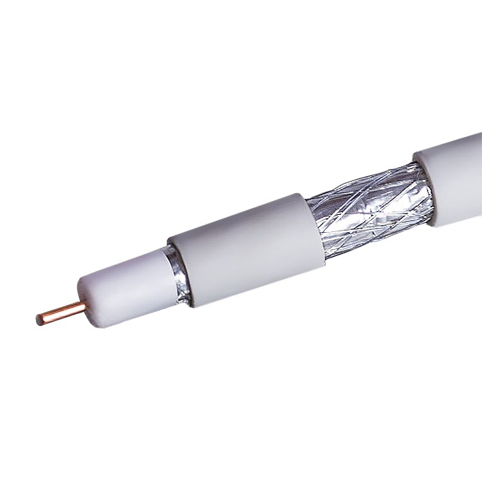 Rexant RG-6U CCS (64%) 75 Ом 100м белый  REXANT (01-2201) кабель радиочастотный