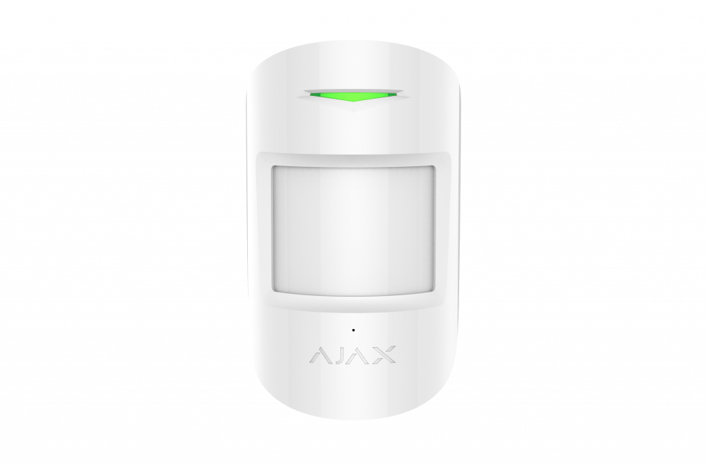 Все Ajax CombiProtect (W) Комбинированный датчик движения и разбития стекла видеонаблюдения в магазине Vidos Group