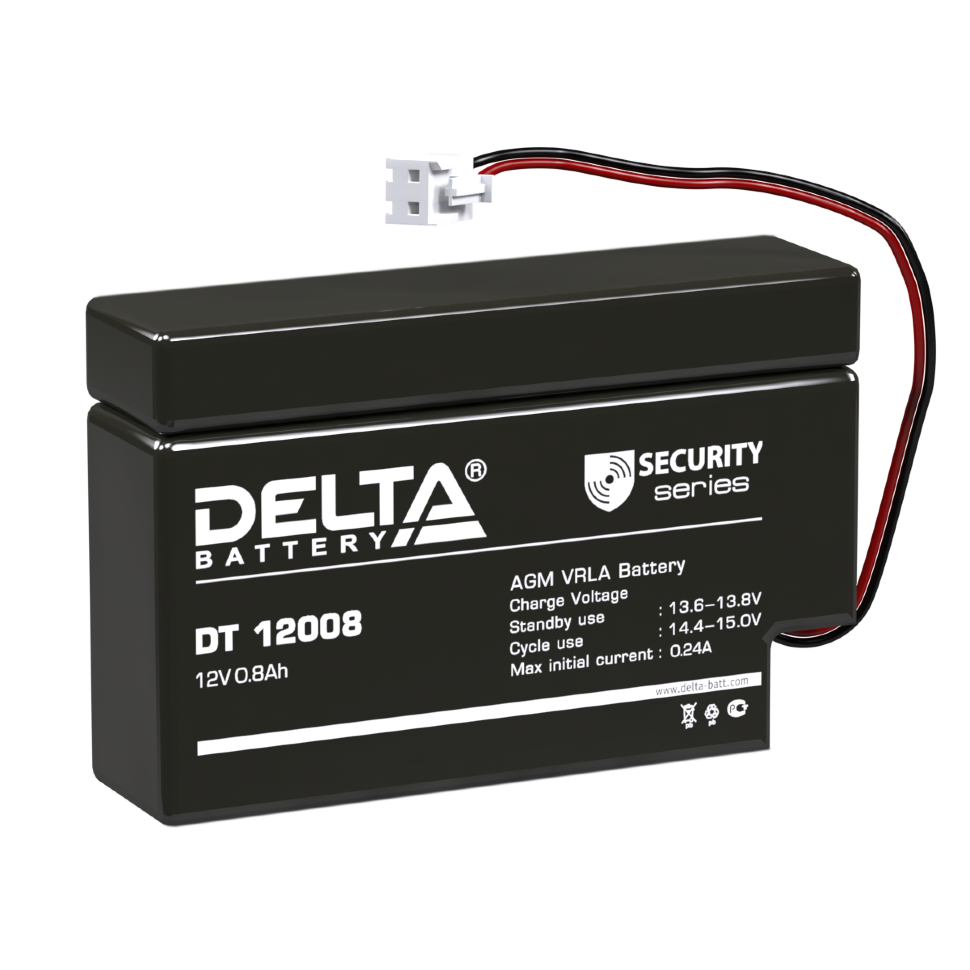 Все DELTA battery DT 12008 (T13) аккумуляторные батареи для охранно-пожарных систем видеонаблюдения в магазине Vidos Group