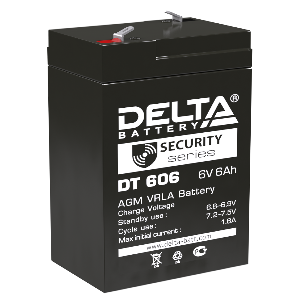 Все АКБ Delta DT 606 Аккумулятор герметичный свинцово-кислотный видеонаблюдения в магазине Vidos Group
