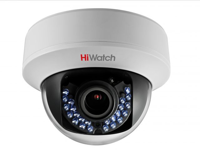 Все HiWatch DS-T107 (2.8-12 mm) 1 MPx внутренняя купольная HD-TVI камера с ИК-подсветкой до 30м видеонаблюдения в магазине Vidos Group