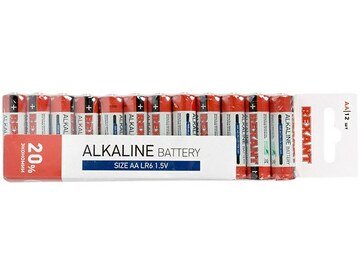REXANT Алкалиновая батарейка AA/LR6 "REXANT" 1,5 V 2700 mAh 12шт