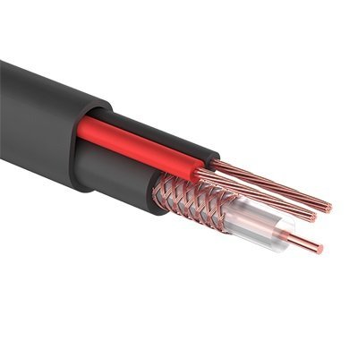 Rexant кВк-п-1,5+2x0,75 мм² (Cu/Cu) черный REXANT (01-4015) кабель комбинированный для видеонаблюдения