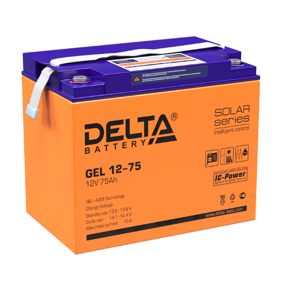 Все DELTA battery GEL 12-75 видеонаблюдения в магазине Vidos Group