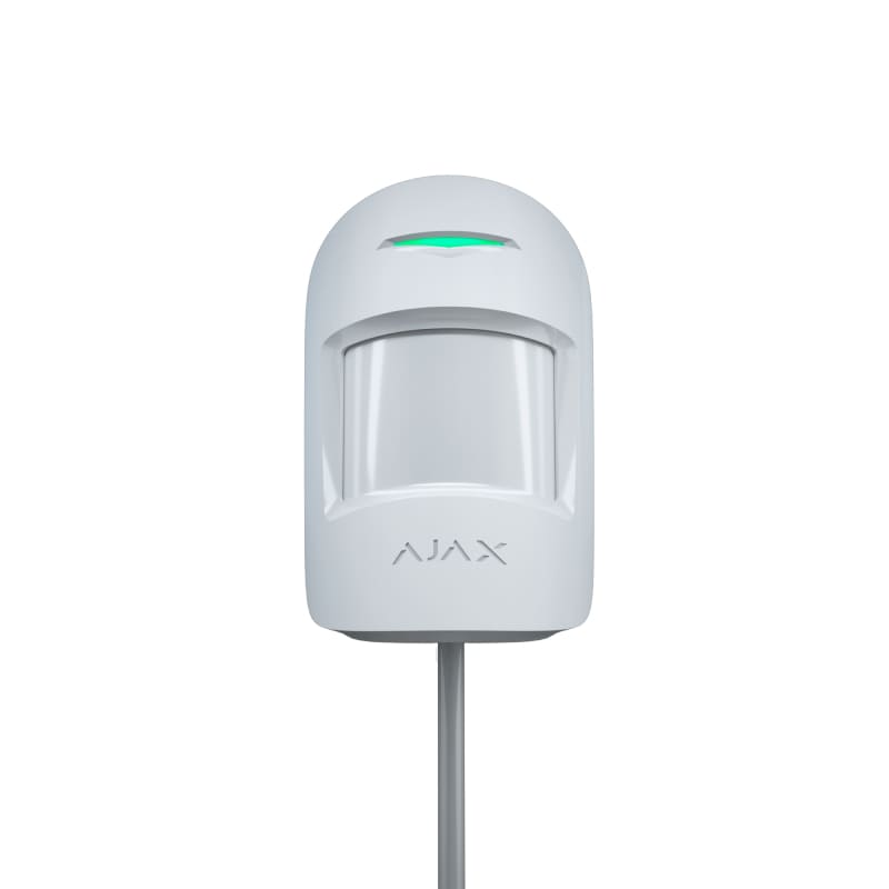 Все Ajax MotionProtect Plus Fibra (W) Проводной датчик движения с дополнительным микроволновым сенсором видеонаблюдения в магазине Vidos Group