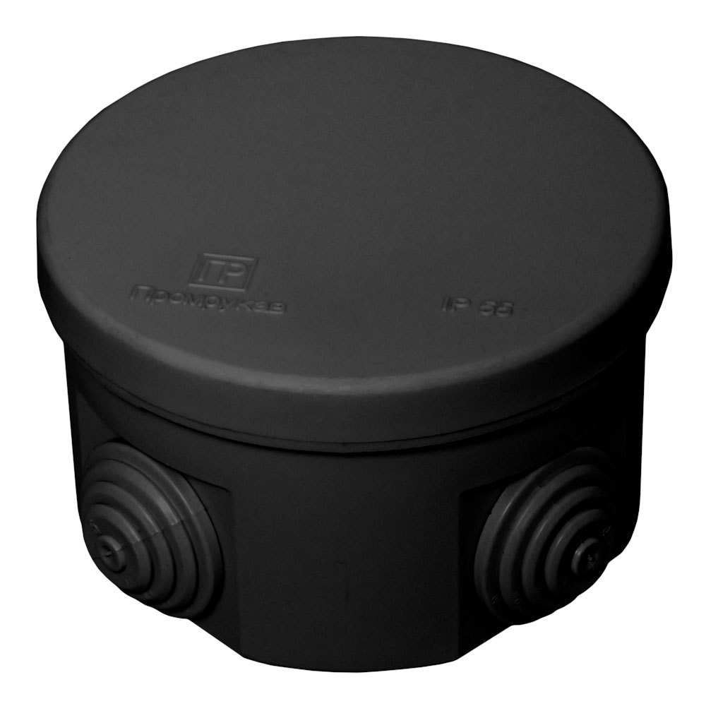 Все Коробка распределительная 40-0120-9005 для о/п безгалогенная (HF) черная 80х50 (102шт/кор) Промрукав видеонаблюдения в магазине Vidos Group
