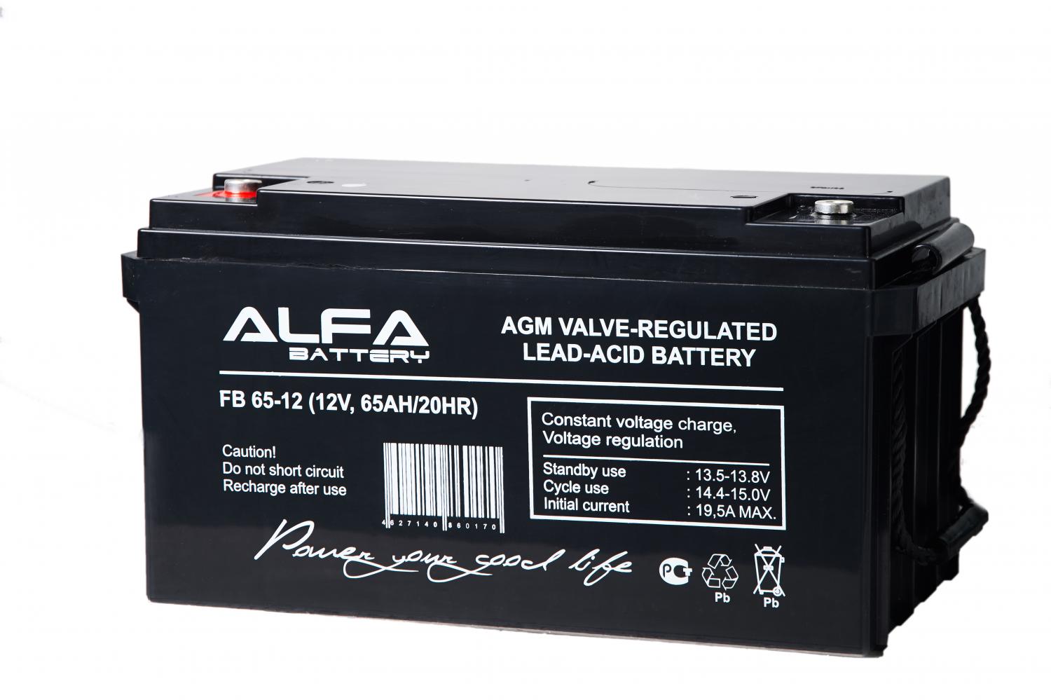 Все АКБ ALPHA 12В-65А/ч Аккумулятор видеонаблюдения в магазине Vidos Group
