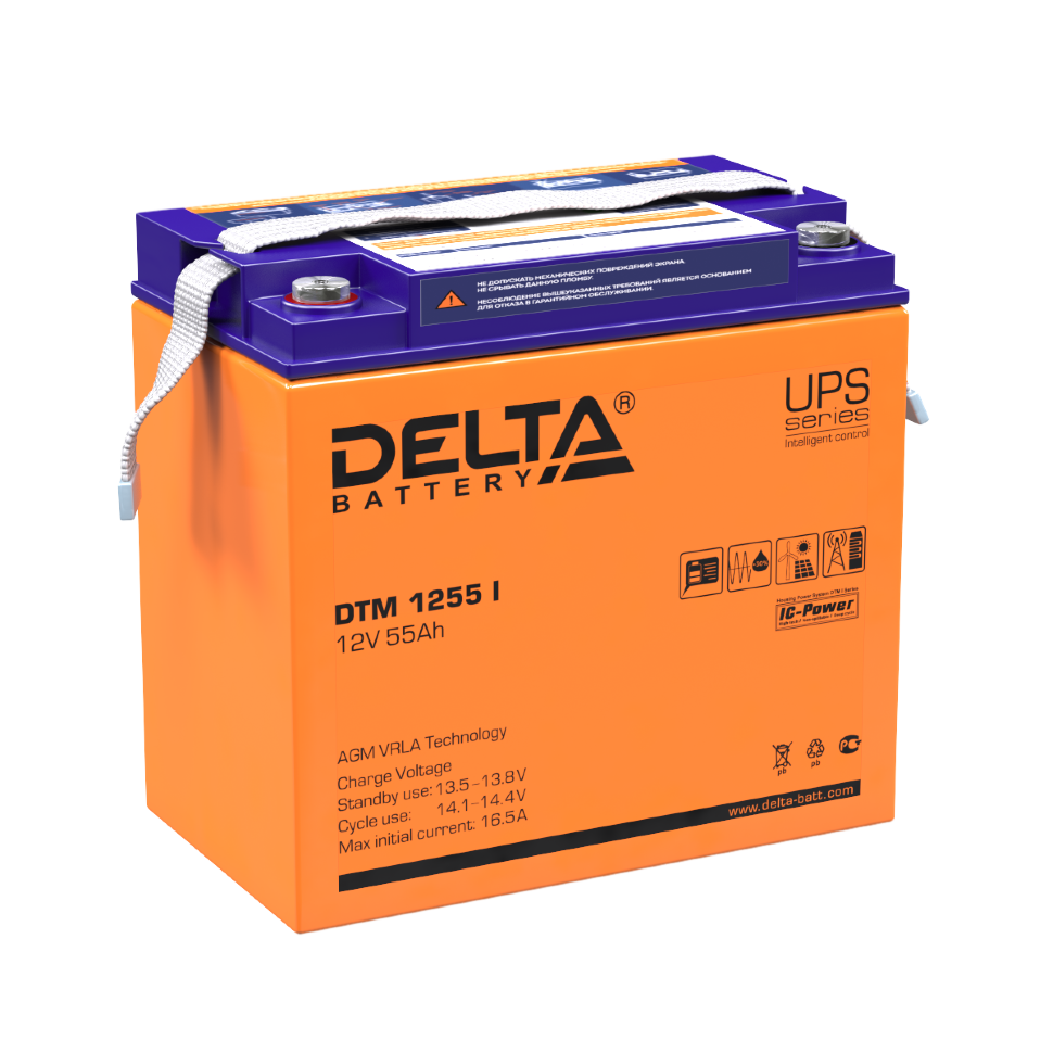 Все DELTA battery DTM 1255 I универсальная серия аккумуляторов видеонаблюдения в магазине Vidos Group
