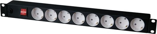 Все TLK RS08MF1-BK Блок электрических розеток, 19", 8 гнезд, 15 А видеонаблюдения в магазине Vidos Group