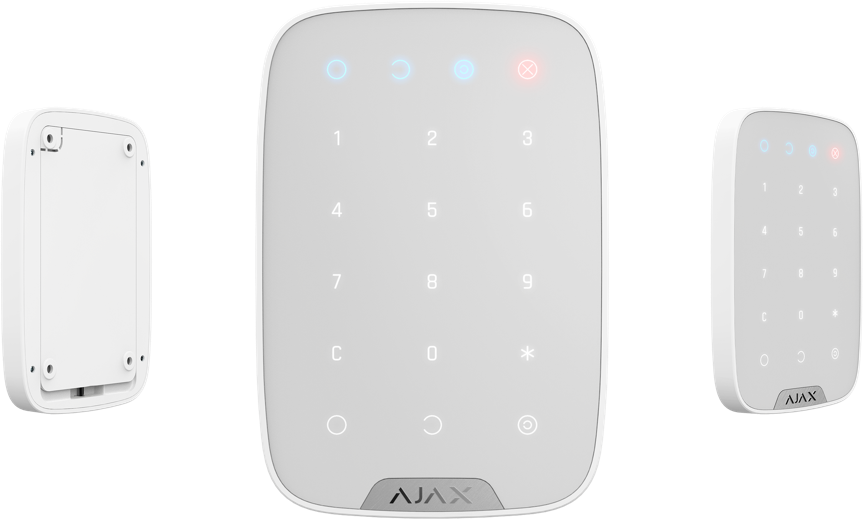 Все Ajax KeyPad (W) Беспроводная сенсорная клавиатура видеонаблюдения в магазине Vidos Group